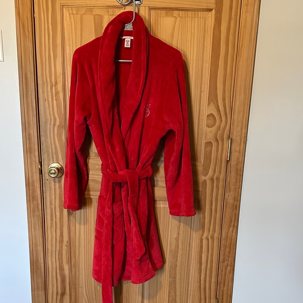 Victoria's Secret Red Plush Robe
